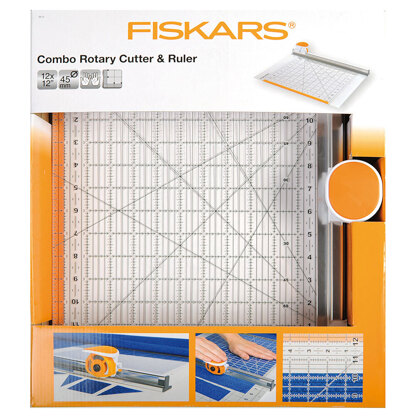 Fiskars Combo Rotary Cutter & Ruler: 12"x 12"