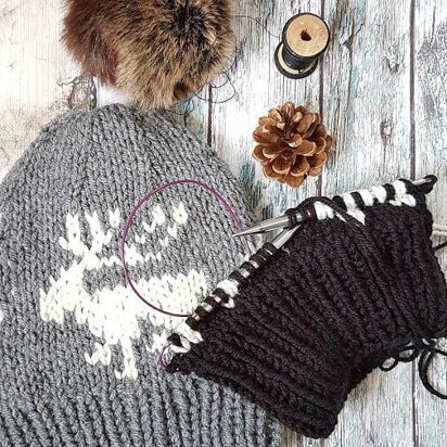 Fair Isle Reindeer Hat