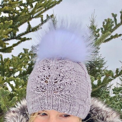 Silver Birch Leaf Hat - knitting pattern