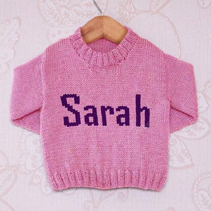 Intarsia - Sarah Moniker Chart - Childrens Sweater