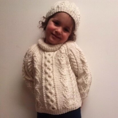 Donal Traditional Aran Jumper and Hat