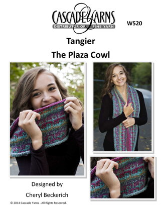 The Plaza Cowl in Cascade Yarns Tangier - W520 - Downloadable PDF