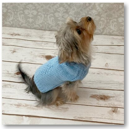 Hearts Dog Sweater Knitting Pattern #686