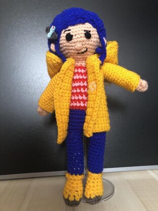 Coraline amigurumi doll Crochet pattern by Drea's Saihoubako