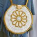Round Flower Tote Bag