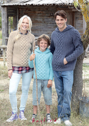 Knitted Sweaters in Hayfield Bonus Aran with Wool - 7254 - Downloadable PDF