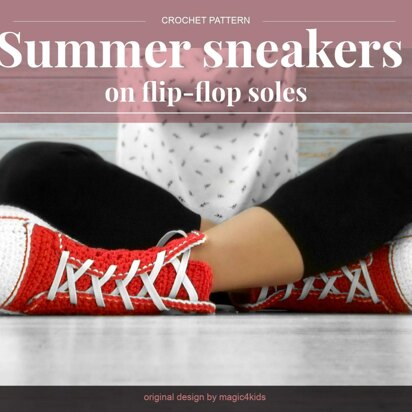 Sneakers on flip-flop soles