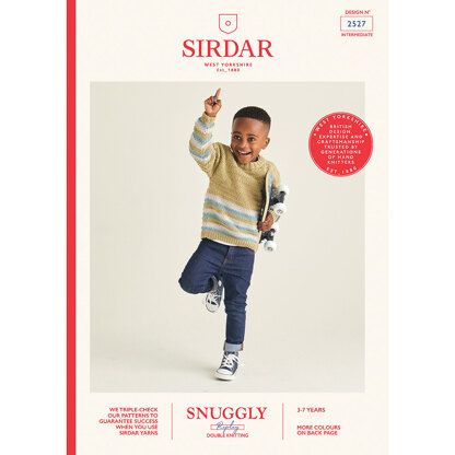 Boy's Crew Neck Jumper in Sirdar Snuggly Replay DK - 2527 - Leaflet