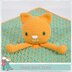 Crochet Lovey Pattern Blanket Ginger Kitty Cat Kitten Security Blanket Crochet Lovey Blanket Toy Blankie Baby Blanket Toy Crochet Comforter Snuggle