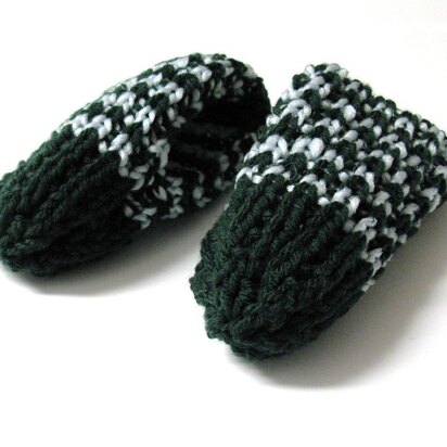 Mock Rib Slippers - knitting pattern