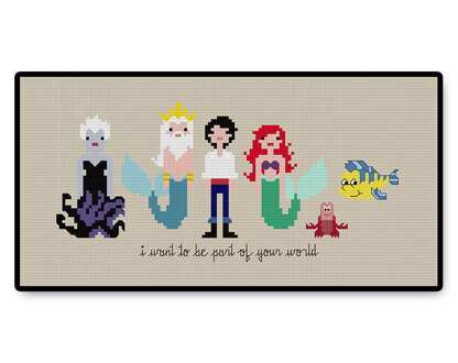 The Little Mermaid - PDF Cross Stitch Pattern