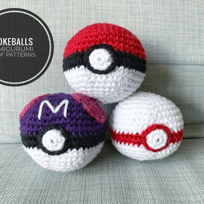 Pokeball Amigurumi: Regular, Master and Premier Balls