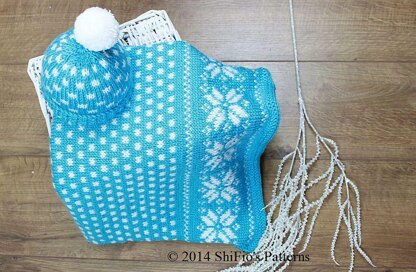 Snowflake Blanket & Hat Knitting Pattern - 295