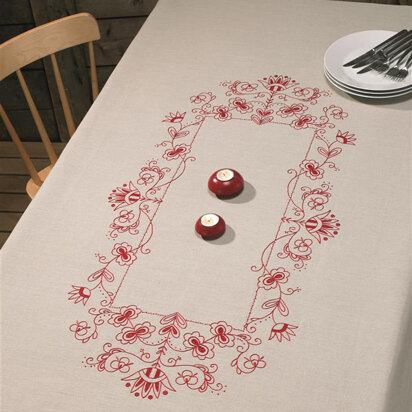 Permin Classic Red Tablecloth (150 x 220cm) Cross Stitch Kit