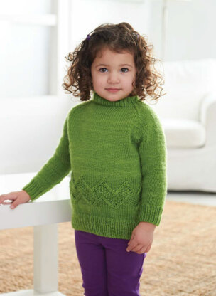 Kid's Chevron Band Pullover in Caron United - Downloadable PDF