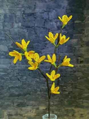 Easter tree yellows bells flower twig Forsythia spring flower