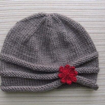 Rolled Brim Hat in Size Adult - knitting pattern