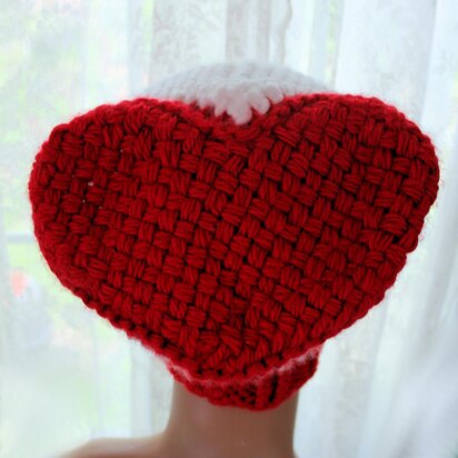 Woven Heart Slouch Hat