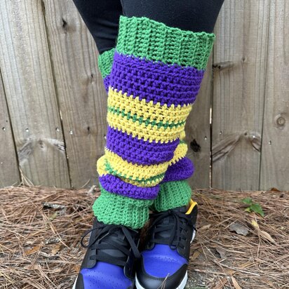 Mardi Gras Leg Warmers