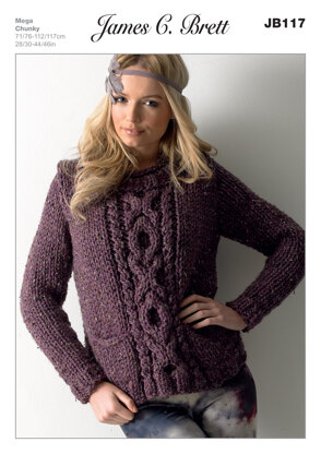 Sweater in James C. Brett Rustic Mega Chunky - JB117