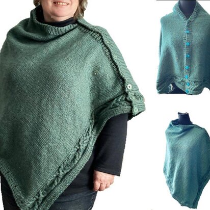 Wheatsheaf Poncho - knitting pattern