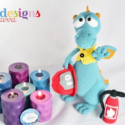 Blummy the Fireman Dragon - HavvaDesigns