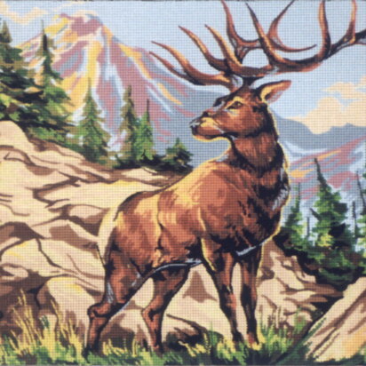 Gobelin-L Alpine Stag Tapestry Canvas - 50cm x 35cm