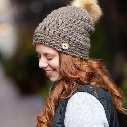 Slightly Slouchy Pom Beanie