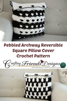 Pebbled Archway Reversible Square Pillow Cover