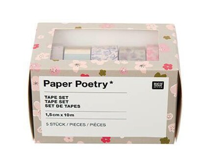 Paper Poetry Washi Tape Pack of 5 Bouquet Sauvage Tapes