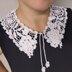 White Irish Crochet Lace collar