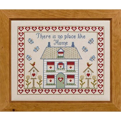 Historical Sampler Company There Is No Place Like Home Sampler Cross Stitch Kit - 30cm x 24cm