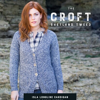 Isla Longline Cardigan in West Yorkshire Spinners The Croft Shetland Tweed - DBP0063 - Downloadable PDF