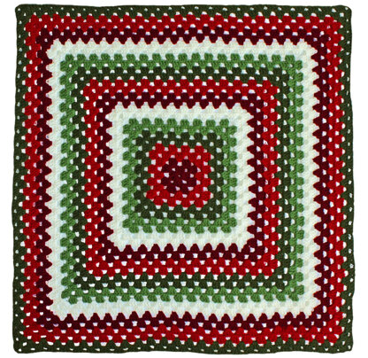 Big Granny Square Blanket Square For Stocking in Caron United - Downloadable PDF