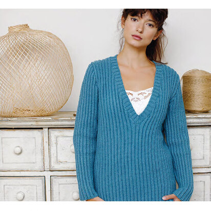 Fulham Sweater in Rowan Super Fine Merino DK - D104 - Downloadable PDF