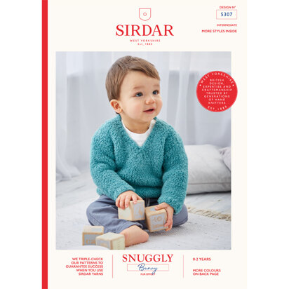 Sirdar 5307 V-Neck and Round Neck Pullover in Snuggly Bunny PDF