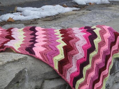 Scrap Ripple Afghan