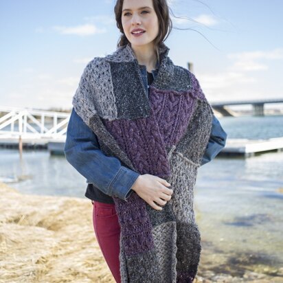 Bryce Shawl in Berroco Inca Tweed - 346-8