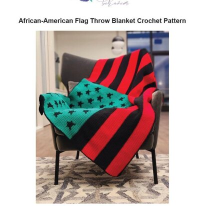 African-American Flag Throw Blanket Crochet Pattern