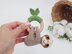 Sloth crochet pattern animal baby rattle teether toy Amigurumi pattern for newborn