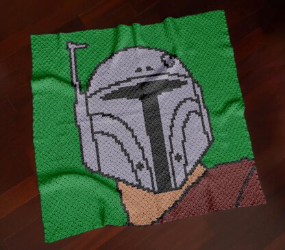 Corner-to-Corner Mandalorian Blanket Star Wars Boba Fett Graph Din Djarin CROCHET PATTERN