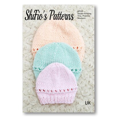 Knitting pattern Tiny, Preemie, Newborn hat for baby #530