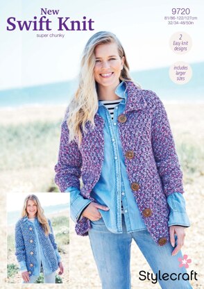Jackets in Stylecraft New Swift Knit Super Chunky  - 9720 - Downloadable PDF