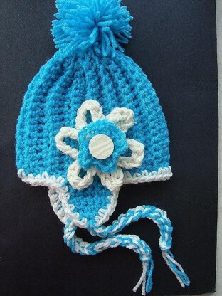 Crochet Ear Flap Hat - Beginner Level #218