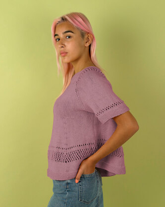 Sweetie Swing Top - Free Knitting Pattern in Paintbox Yarns Cotton DK