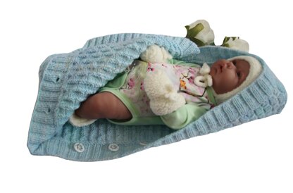 Baby doll sleeping bag blue