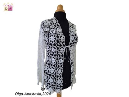 White Lace Wedding Cardigan "December"