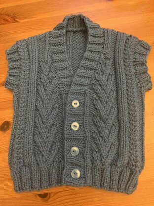 Baby boys Aran waistcoat