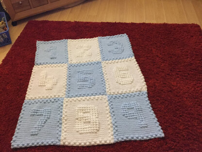 numbers baby blanket