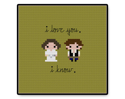 Han and Leia Bite Size - PDF Cross Stitch Pattern